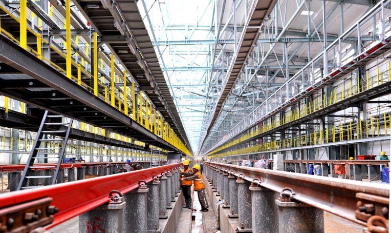 必赢网络游戏平台武汉电气化局承建的贵广高铁贵阳北动车所